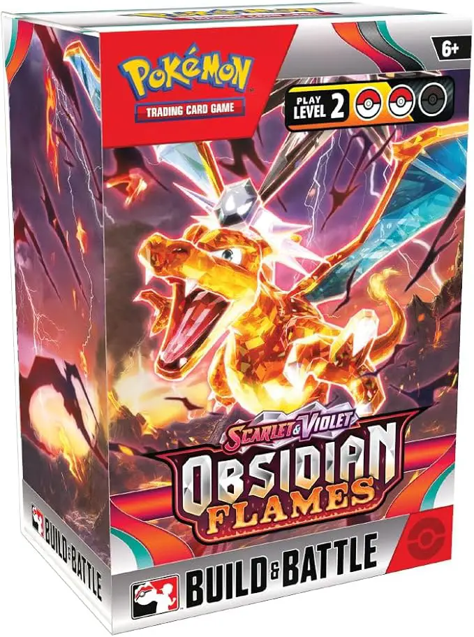 Pokemon Scarlet Violet Trading Card Game Obsidian Flames Build and Battle Box